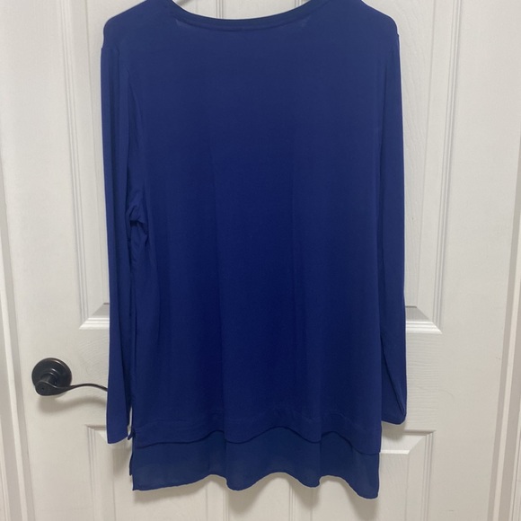 Chico’s long sleeve royal blue like top vg preowned condition size Chico 2 or L - Picture 2 of 10